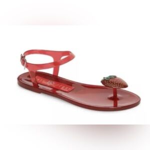 Katy Perry Strawberry Red Jelly Sandals  Sz 9.